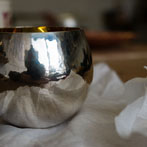 Charlotte Tollyfield at work in her studio at Yorkshire Art Space’ Persistence Works in Sheffield 2017 